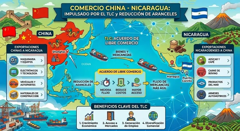 Entra en vigencia acuerdo que reduce aranceles de productos bajo el TLC China-Nicaragua
