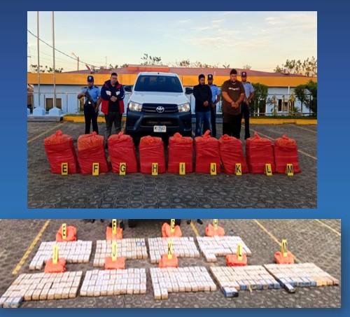 Incautan 689 kilos de cocaína en operativos realizados en Nueva Segovia y Granada