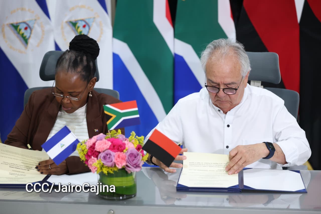 Parlamento de Nicaragua y de Sudáfrica sellan alianza estratégica con firma de memorándum de cooperación