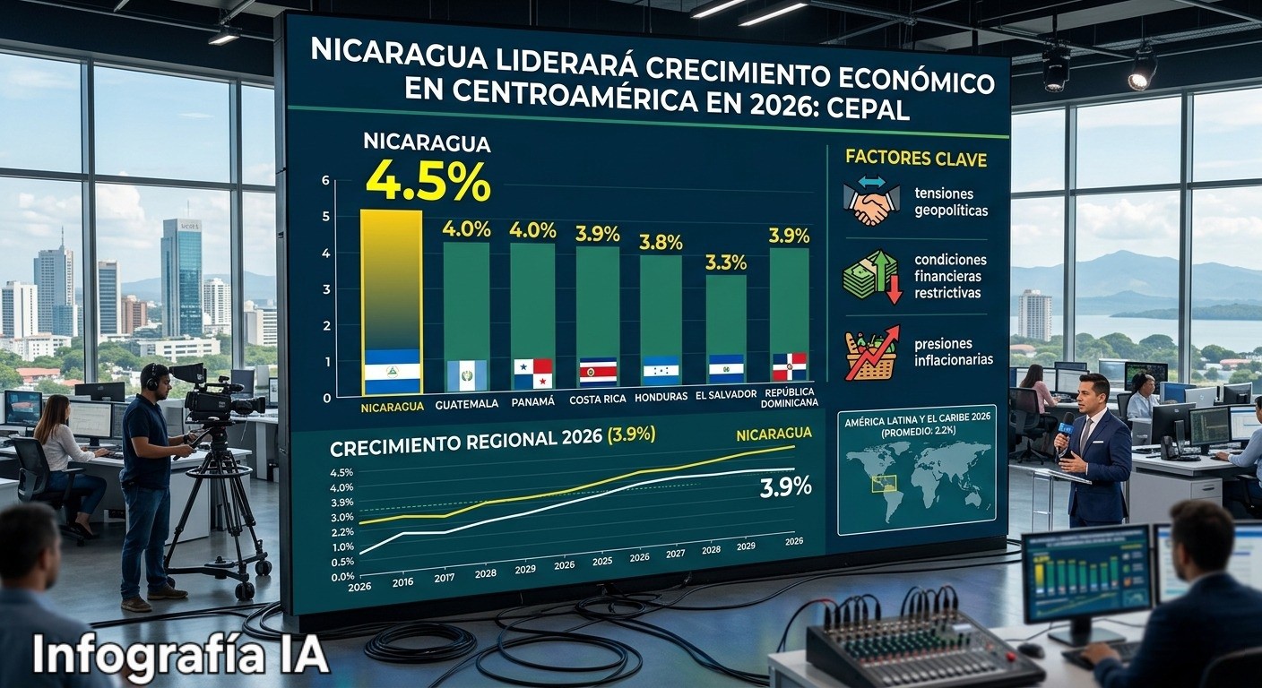 CEPAL posiciona a Nicaragua como la economía más dinámica del istmo en 2026 con un crecimiento del 4.5%