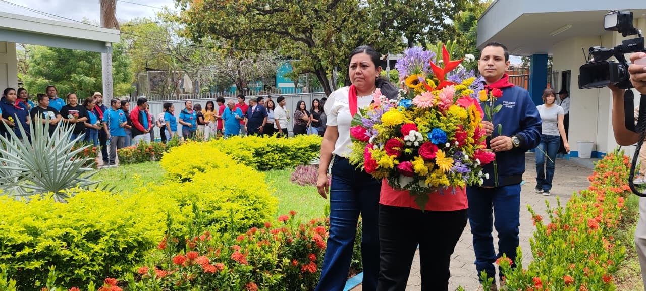 Educación Técnica en Managua realizan tributo al legado del comandante Tomás Borge