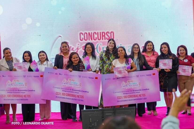 Más de 31 mil córdobas para las ganadoras del Concurso Mujer Creativa 2026