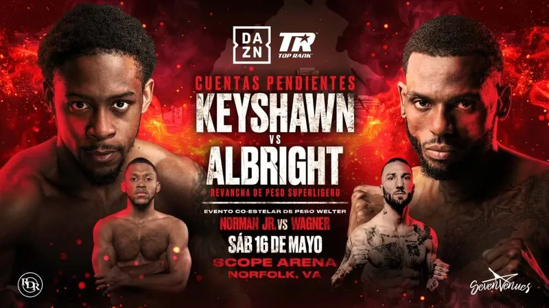 Keyshawn Davis vs. Nahir Albright II este sábado