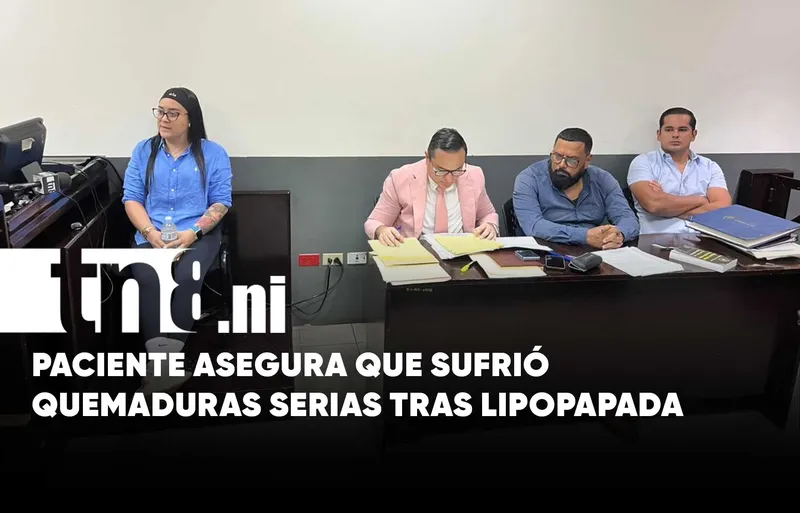 Víctima denuncia quemaduras tras cirugía de lipopapada en Managua