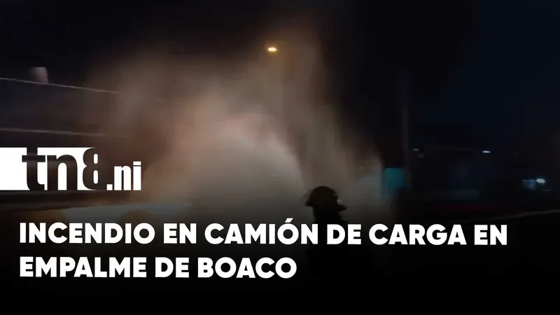 Incendio en camión de carga genera alarma en Empalme de Boaco
