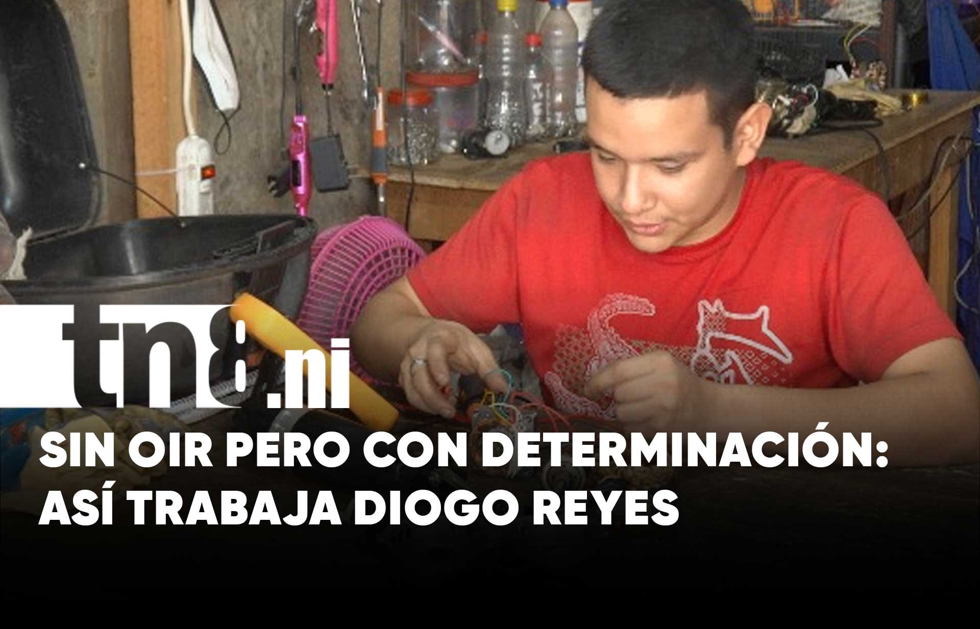 Diogo Reyes: Aunque casi no oye, le pone alma y corazón a su taller...