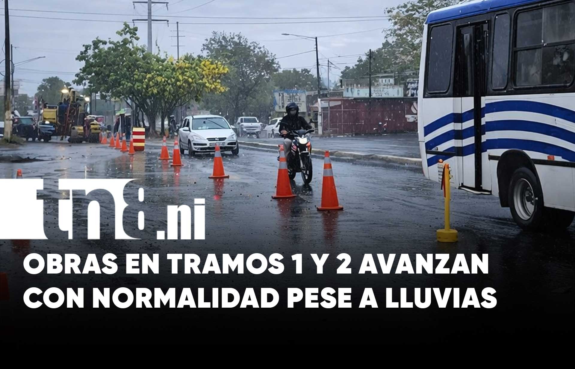 Continúan obras en Managua pese a lluvias y refuerzan medidas de prevención