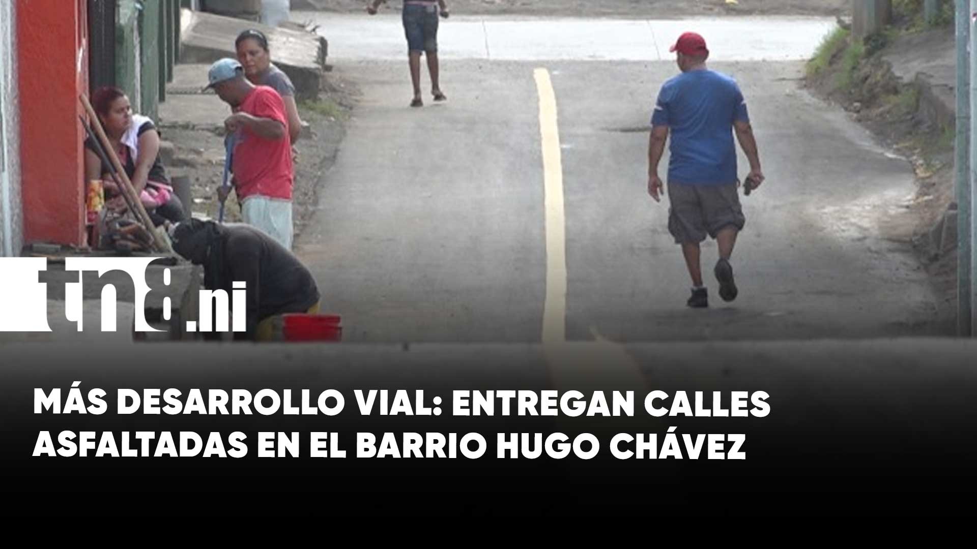 Alcaldía de Managua entrega nuevas calles asfaltadas en el barrio Hugo Chávez