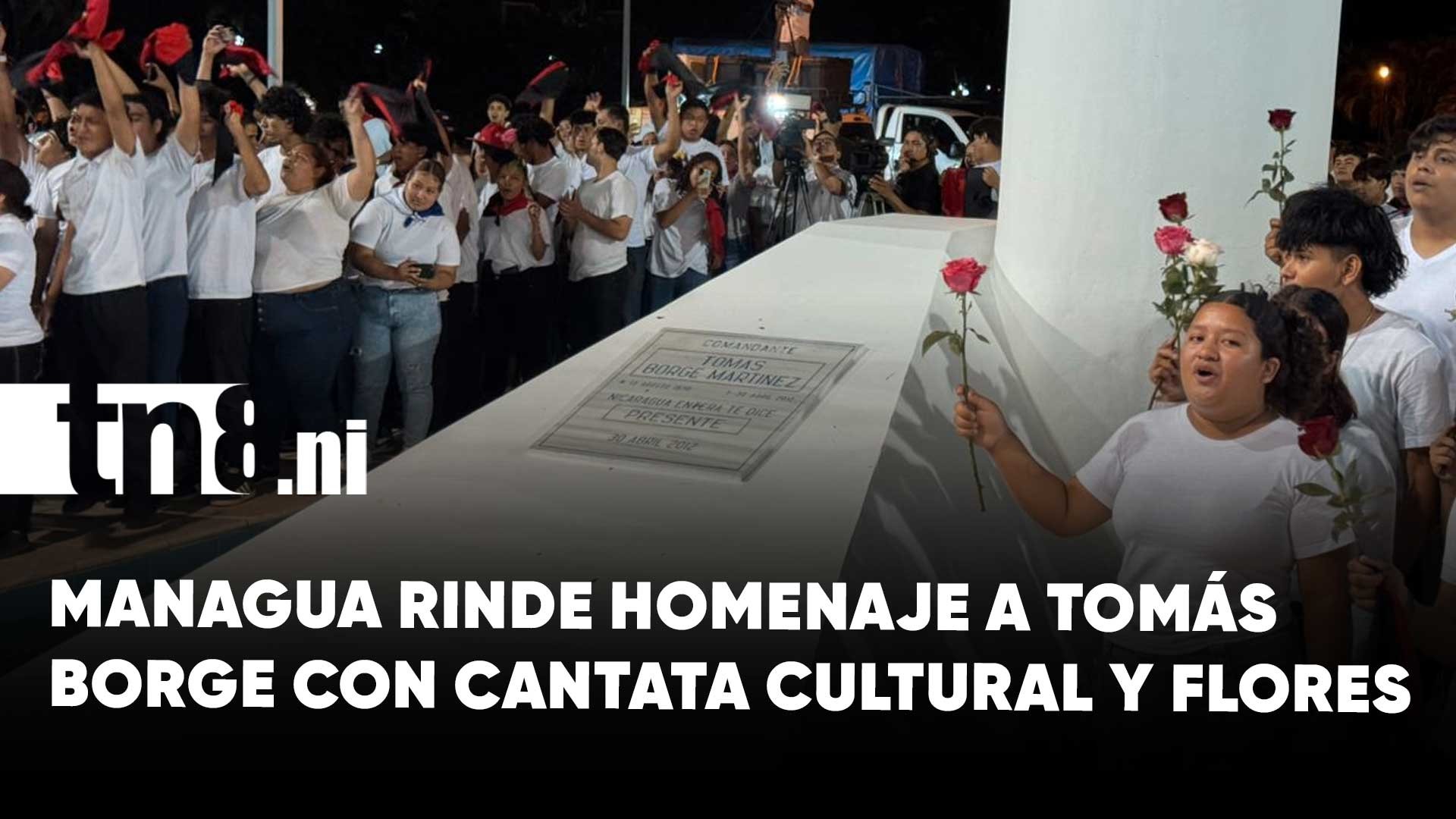 Cantos y flores rinden honor al comandante Tomás Borge en Managua