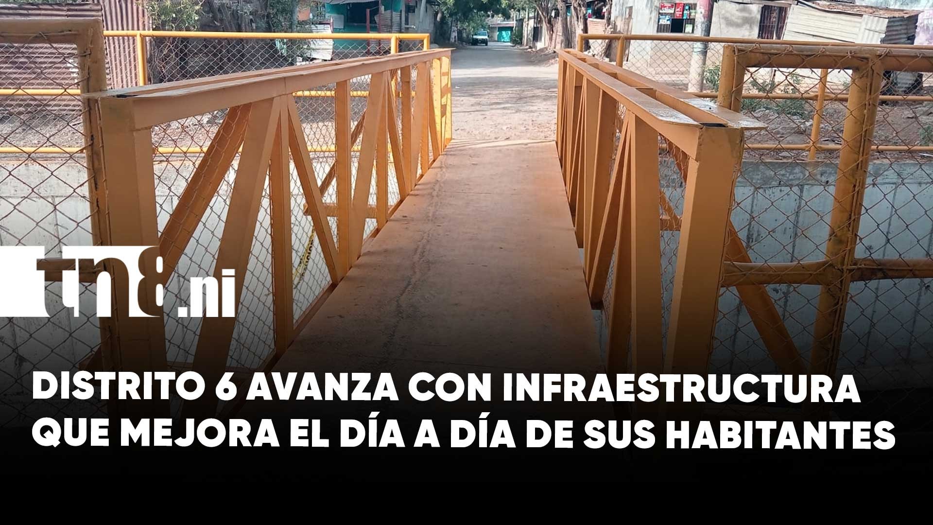 Puente peatonal transforma la movilidad en el Distrito 6 de Managua