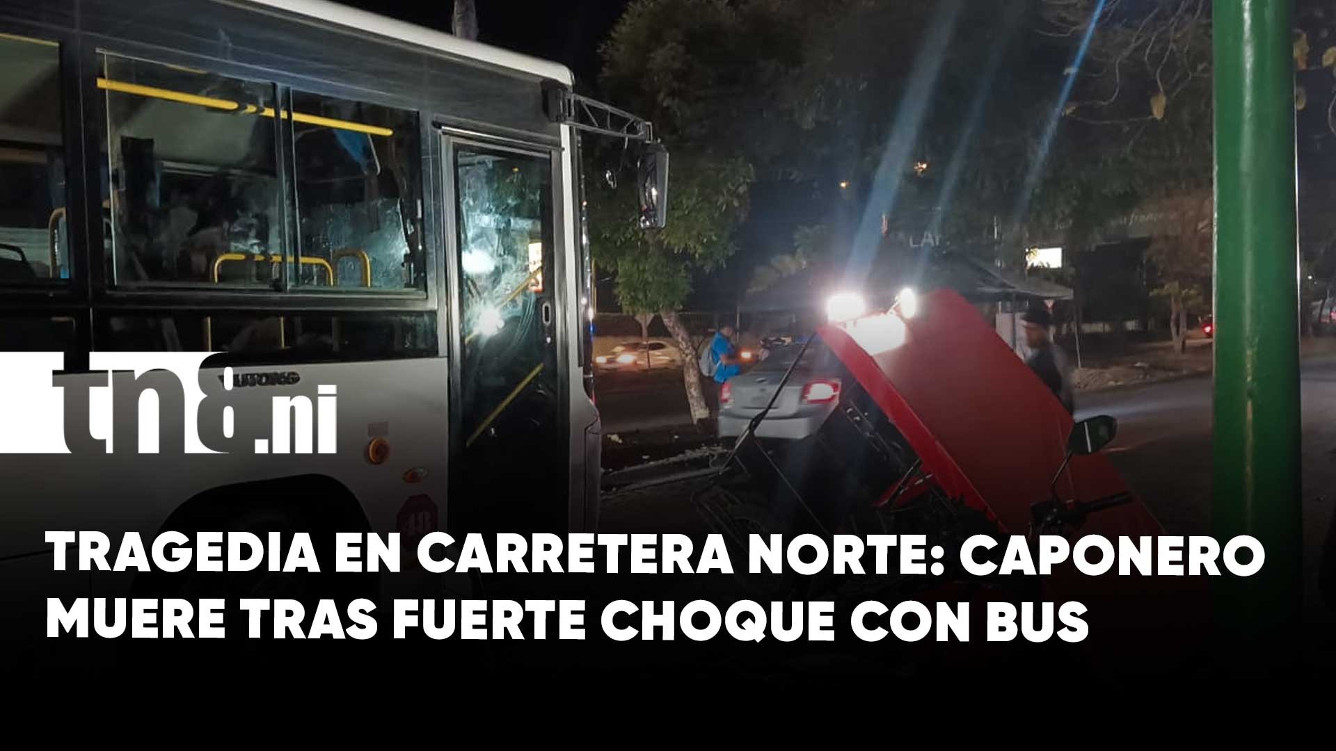 Caponero fallece tras violento accidente con bus de la ruta 114 en Carretera Norte