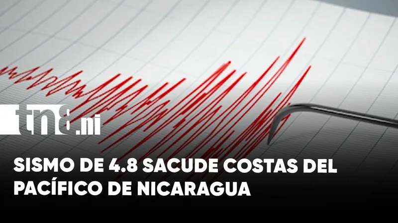 Sismo de 4.8 sacude costas del Pacífico de Nicaragua