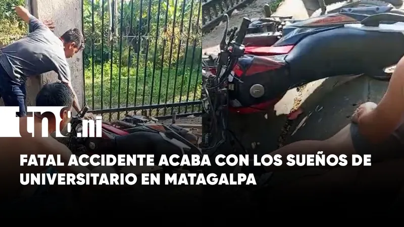 Jovencito de 20 años muere al estrellarse contra un poste de concreto en Matagalpa