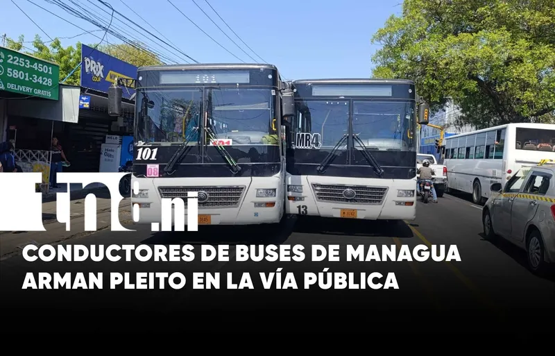 Ruta 101 y MR4 chocan en Managua y conductores se agarran «a tapazos»