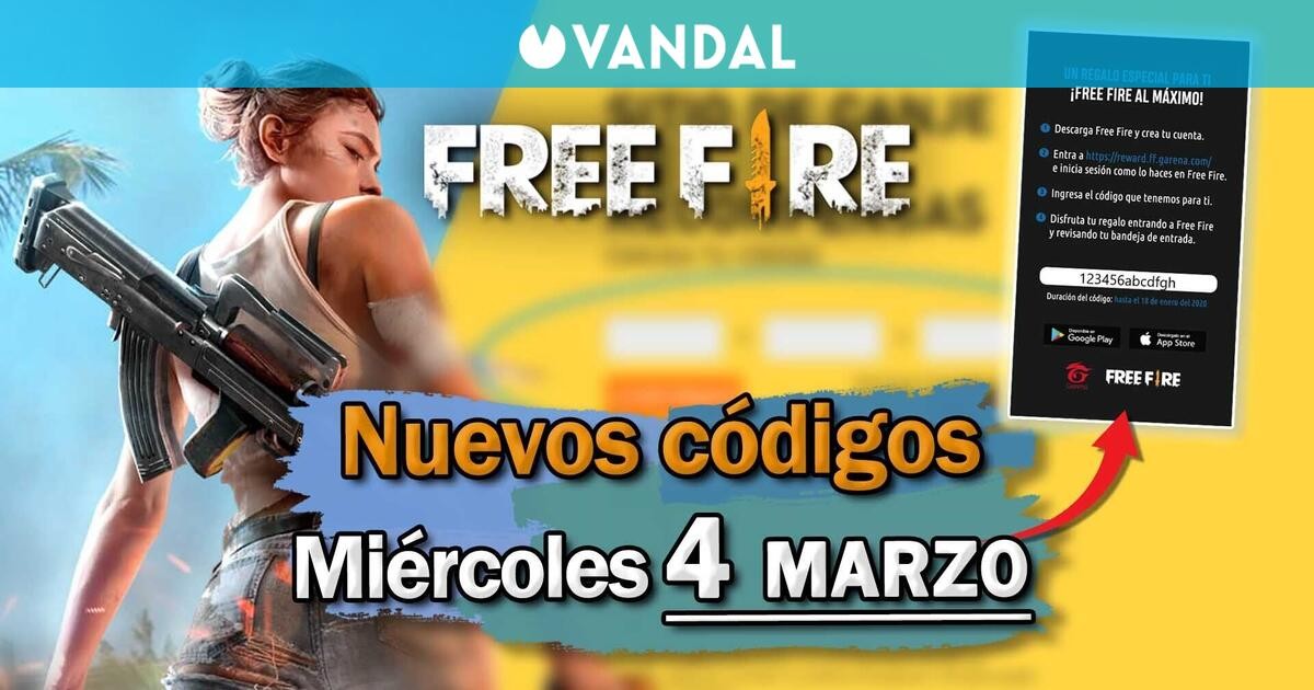 FREE FIRE MAX | Códigos de hoy miércoles 4 de marzo de 2026 - Recompensas gratis