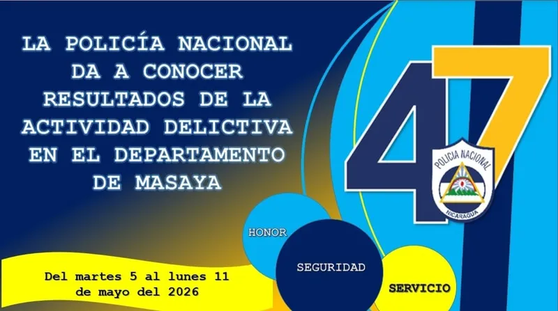 Policía fortalece seguridad en Masaya con captura de delincuentes